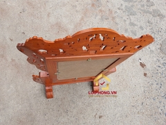 Khung ảnh thờ tứ linh đẹp bằng gỗ hương kích thước ảnh 20x30 cm