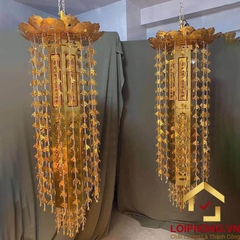 Đèn Lọng Treo Bằng Hợp Kim Mạ Vàng cao từ 70cm - 205cm