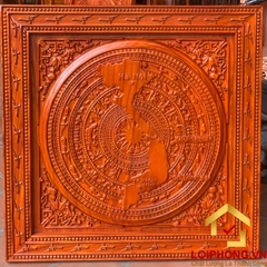 Tranh trống đồng bản đồ Việt Nam kích thước vuông 81x81cm và 87x87 cm