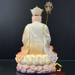 Tượng Địa Tạng Vương Bồ Tát bằng bột đá tọa đài sen sơn phú quý cao 40 – 105 cm