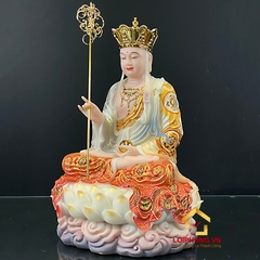 Tượng Địa Tạng Vương Bồ Tát bằng bột đá tọa đài sen sơn phú quý cao 40 – 105 cm