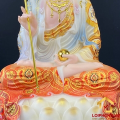 Tượng Địa Tạng Vương Bồ Tát bằng bột đá tọa đài sen sơn phú quý cao 40 – 105 cm