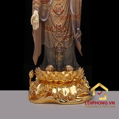 Tượng phật A Di Đà đứng bằng đồng men cổ ấn bảo cao  48 – 65 – 90 – 106 cm