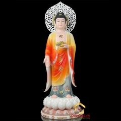 Tượng Phật A Di Đà đứng có lá đề cao 48-90cm