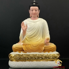 Bộ Tượng thất phật Dược Sư bảy thế tay bằng bột đá cao 48 cm