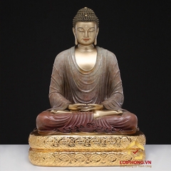 Bộ Tượng Thất Phật Dược Sư Bảy Thế Tay Bằng Đồng Men Cổ Cao 48cm