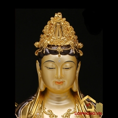 Tượng phật Tây Phương Tam Thánh bằng đồng dát vàng ấn bảo cao 48 – 65 – 90 – 106 cm