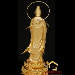 Tượng phật Tây Phương Tam Thánh bằng đồng dát vàng ấn bảo cao 48 – 65 – 90 – 106 cm