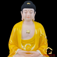 Tượng Phật Tây Phương Tam Thánh Đế To Bằng Bột Đá Hổ Phách cao từ 20 – 48 cm