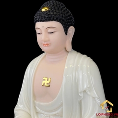 Tượng Phật Thích Ca Ngồi Đế Hoa Sen Bằng Bột Đá Cao 20 – 48 cm