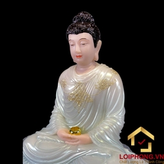 Tượng phật Thích Ca tĩnh tâm bằng bột đá cẩm thạch cao  48 – 65 – 90 – 105 cm