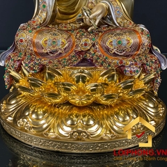 Tượng Phật Quan Âm bằng đồng ngồi đài sen ấn bảo cao 30 – 40 – 48 – 60 cm