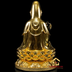 Tượng Phật Quan Âm bằng đồng dát vàng cao 30 – 40 – 48 – 60 cm