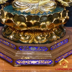 Tượng Thiên Thủ Thiên Nhãn Bằng Đồng Đài Loan Dát Vàng Cao Cấp cao 90cm