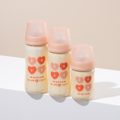 Thế hệ 3 - Bình PPSU Moyuum - Mẫu tim đỏ - 170ml