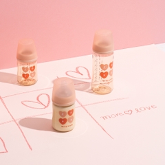 Thế hệ 3 - Bình PPSU Moyuum - Mẫu tim đỏ - 170ml