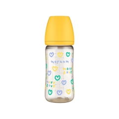 Bình sữa PPSU Moyuum - Tim vàng - 270ml - Kèm núm 2