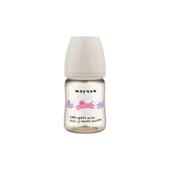[DEAL XẢ KHO] Bình sữa PPSU Moyuum - Mèo xám - 170ml - Kèm núm 1