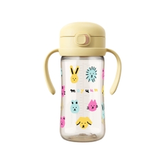 Bình tập uống Moyuum PPSU - 270ml - Friends - Kèm Dây hút/dây trọng lực/tay cầm