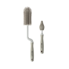 Set cọ bình & núm silicon Moyuum - Màu xám sáng