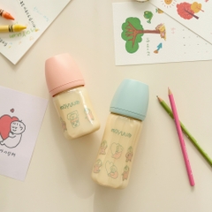 Bình sữa PPSU Moyuum - Ogu hồng - 170ml - Kèm núm 1