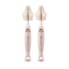 Set cọ núm bình Moyuum - Set 2 chiếc - Màu Trắng/Hồng