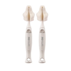 Set cọ núm bình Moyuum - Set 2 chiếc - Màu Trắng/Hồng