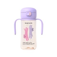 [1/7-31/7 GIẢM 10%] Bình tập hút - mẫu Mèo - màu Tím/Xám - 170ml/270ml