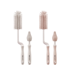 Set cọ bình & núm silicon Moyuum - Màu Trắng/Hồng