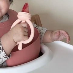 Yếm ăn dặm silicone Moyuum - BST sắc màu - Be/Xanh lá/Đỏ cam/Vàng