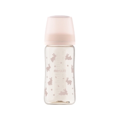 Thế hệ 3 - Bình PPSU Moyuum - Mẫu Thỏ hồng - 270ml/Kèm núm 2 (3-6m)