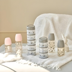 Bộ chia sữa 3 tầng - Màu thỏ đen
