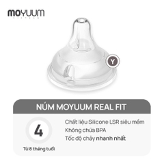 Núm bình silicon Moyuum - Set 2 núm - Size 4