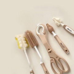 Set cọ núm bình Moyuum - Set 2 chiếc - Màu be san hô