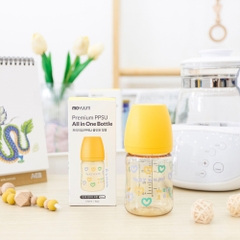 Bình sữa PPSU Moyuum - Tim vàng - 170ml - Kèm núm 1