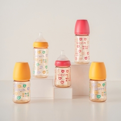 Bình sữa PPSU Moyuum - Tim vàng - 270ml - Kèm núm 2