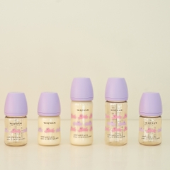 Bình sữa PPSU Moyuum - Mèo tím - 270ml - Kèm núm 2