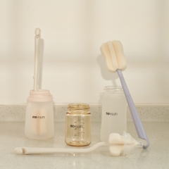 Set 6 cọ bình tay cong/Mút xốp Moyuum - Màu violet & Coconut