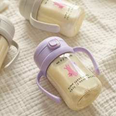 Bình tập uống Moyuum PPSU - 170ml - Mèo tím - Kèm Dây hút/dây trọng lực/tay cầm