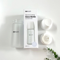 Bình sữa Thủy tinh tráng silicon Moyuum - Phiên bản trơn - 150ml/240ml