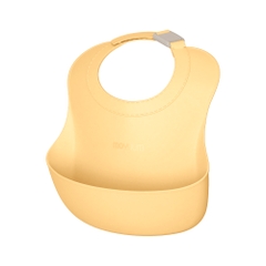 Yếm ăn dặm silicone Moyuum - BST sắc màu - Be/Xanh lá/Đỏ cam/Vàng