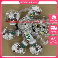 Đèn Led tròn có ông già Noel, Đèn trang trí Noel, Led Thả Rèm Bóng Tròn Trang Trí Giáng Sinh