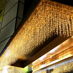 LED Rủ, Led Mành Rèm Dài 6m Rủ Xuống 60cm, 24-25 sợi, cắm điện trực tiếp