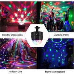 Đèn Led Xoay 7 Màu, Chớp Nháy Theo Nhạc, Trang Trí Decor, phòng Karaoke, có điều khiển