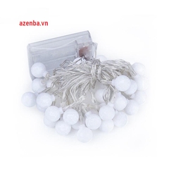 Dây đèn LED tròn bi, thiết kế quả bóng tròn cherry dùng để trang trí Noel, Tết, sân vườn, nhà cửa...