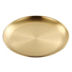 Bộ Đĩa Tròn Inox Mạ Vàng làm Khay Lễ để hoa quả Nhiều tầng, Bộ Đĩa đựng Thức Ăn Sang trọng