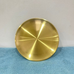 Bộ Đĩa Tròn Inox Mạ Vàng làm Khay Lễ để hoa quả Nhiều tầng, Bộ Đĩa đựng Thức Ăn Sang trọng