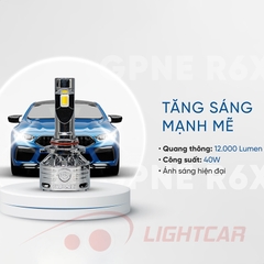 Bóng Led GPNE R6X 2 Chế Độ Màu Chân H4 Chính Hãng