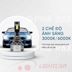 Bóng Led GPNE R6X 2 Chế Độ Màu Chân HB4-9006 Chính Hãng