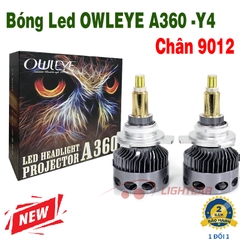 BÓNG LED OWLEYE A360 Y4 CHÂN 9012 CHUYÊN DỤNG CHO XE CÓ BI CẦU